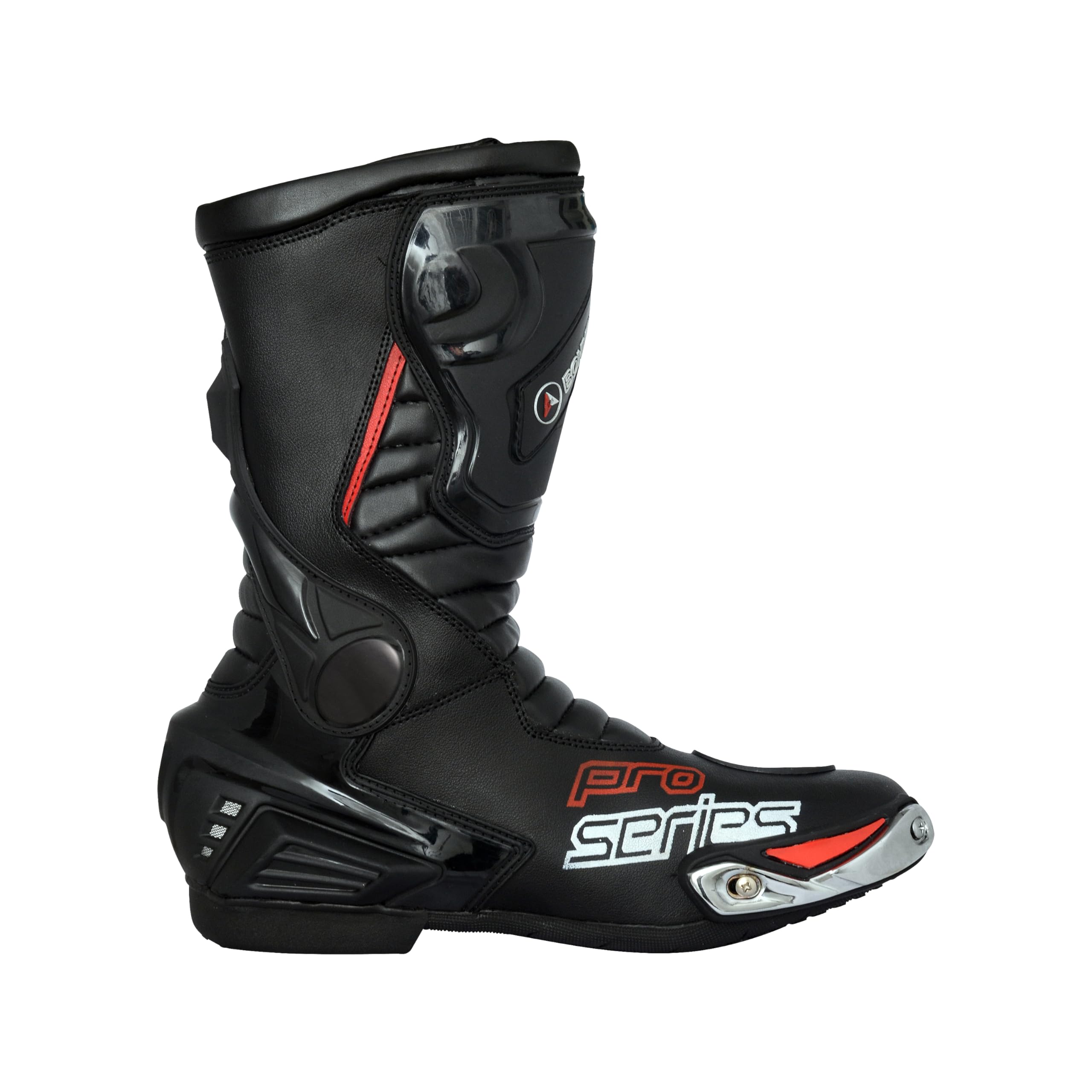 Bohmberg Botas de moto para hombre, deportivas, de piel, estables,protectores reforzados integrados, con protección en los tobillos, ergonómicas, botas moteras, biker, motorista