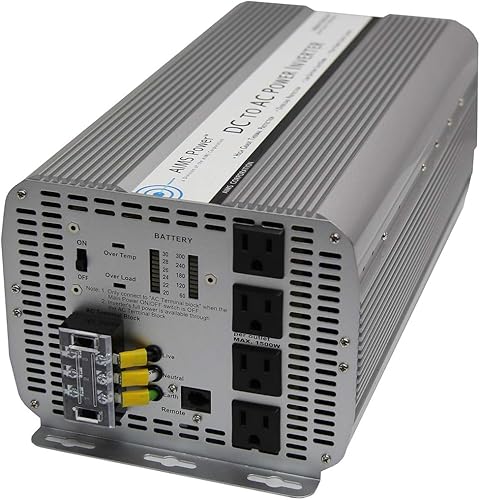 Miniatura 1 de AIMS Power inversor de corriente sinusoidal modificado, 12 vDC