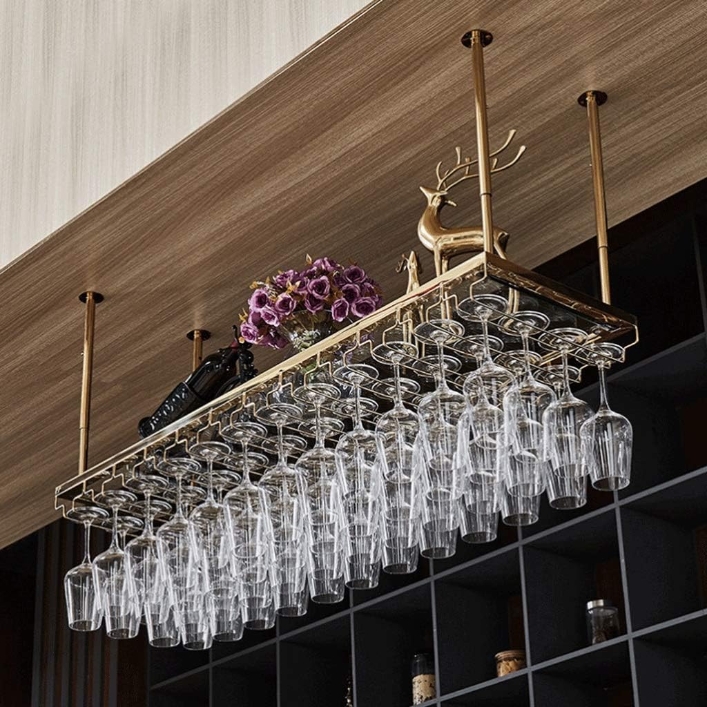 Bottle Rack Wine Rack Bar Counter Wine Glass Upside Rack Down Restaurant Bar Creative Hanging Rack Ceiling