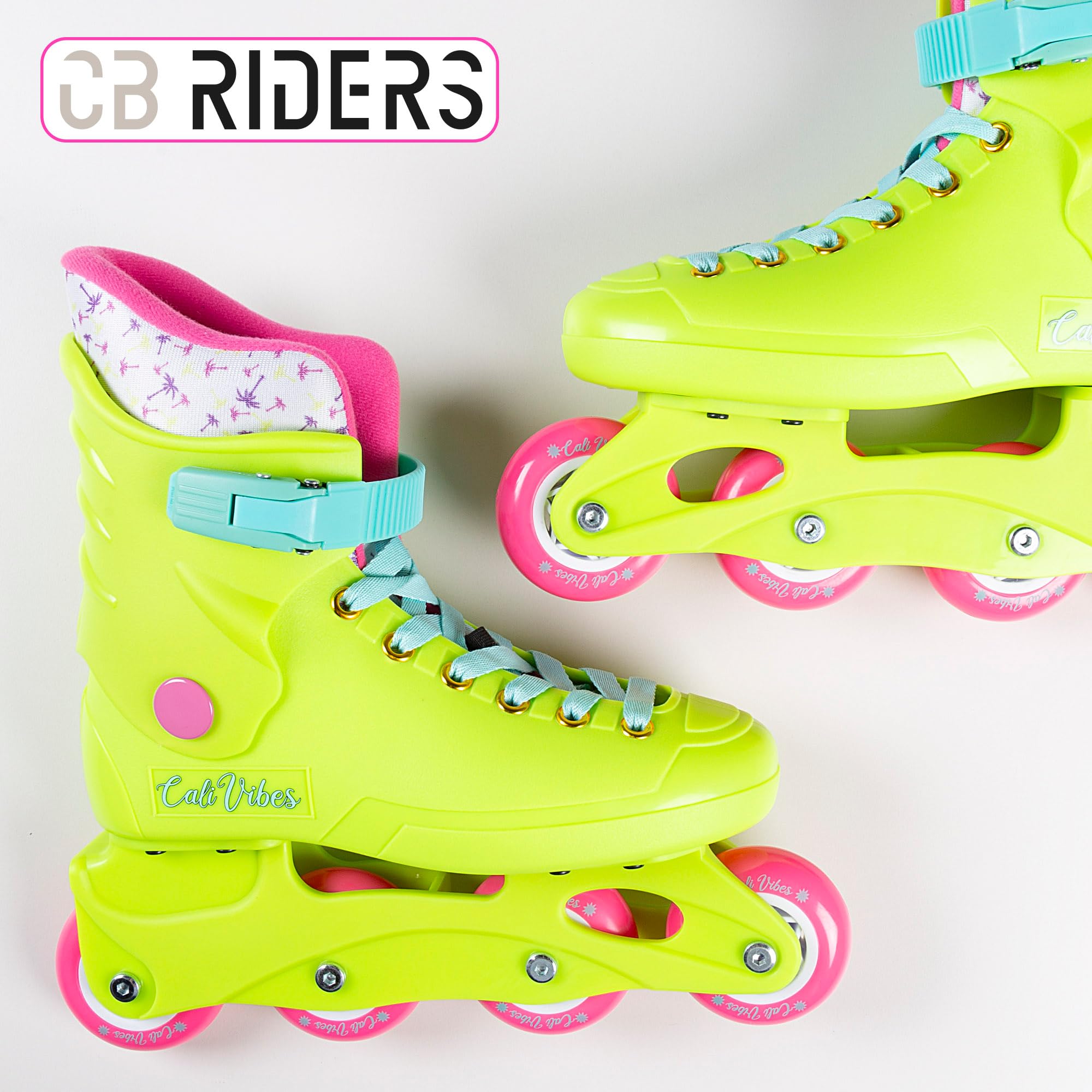 ColorBaby CB Riders - Patines en línea, Amarillo neón, Cierre Ajustable con Hebilla y Cordones, T.36-37, A Partir de 3 años, Máx. 50 kg, Patinetes en línea Infantiles, Modernos y sofisticados (85426)