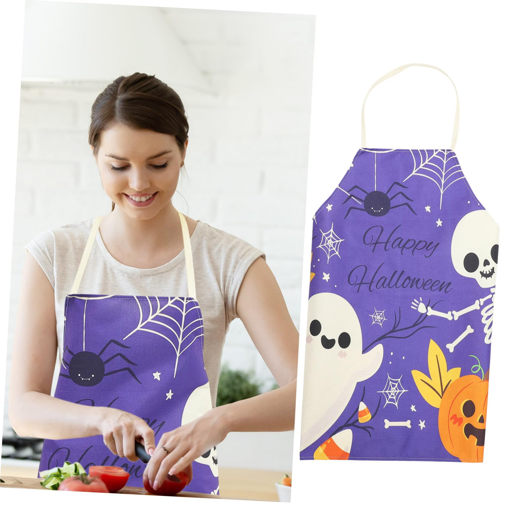 Alipis Lot De 5 Tabliers De Cuisine En Polyester Pour Halloween Idéal Pour La Famille
