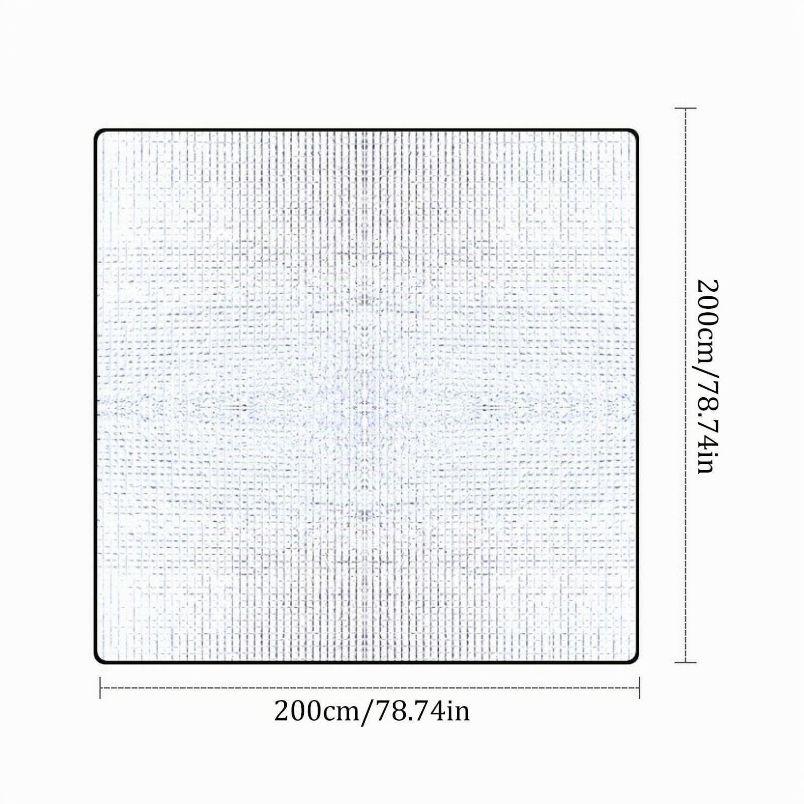 200 x 200 cm Esterilla Aislante de lámina de Aluminio, Esterilla Aislante de Aluminio, Esterilla Aislante de Espuma, Esterilla térmica Aislante para Camping, Alfombra de Suelo Ultraligera Plegable
