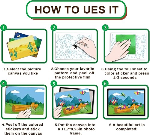 Miniatura 5 de SOOVSY Actividad artística y artesanal, insectos divertidos de aluminio, arte sin desorden para niños, kits y suministros de manualidades, actividad