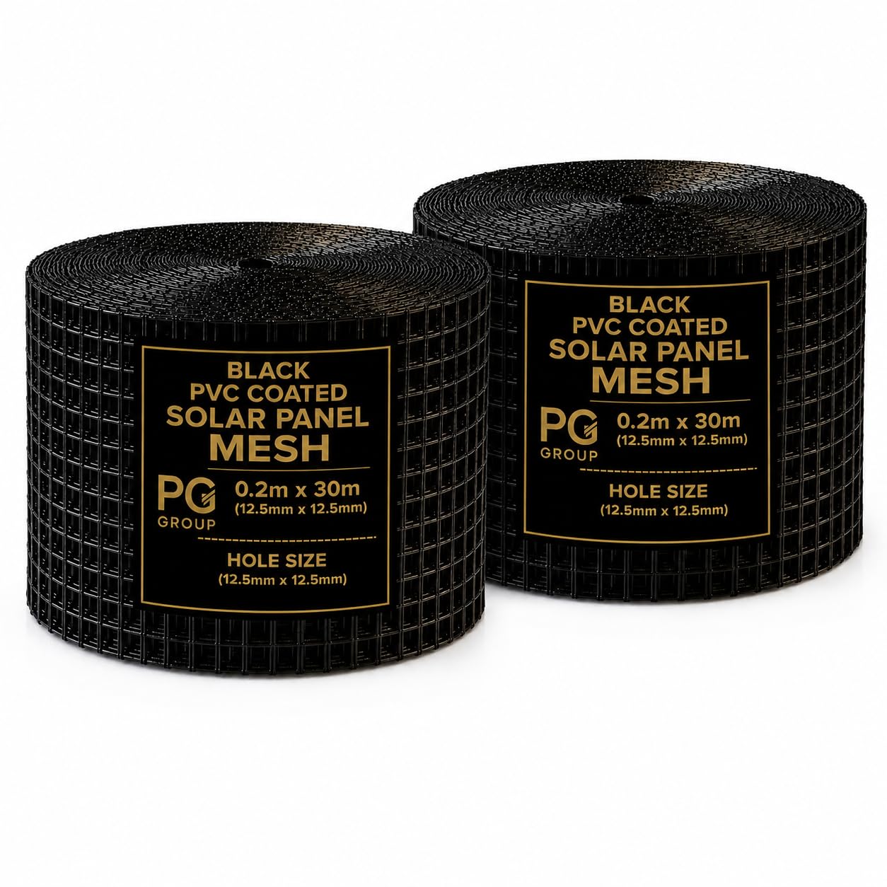 PG 2x 30m Black PVC Coated Solar Proofing Bird Mesh To Control Prevent Protection Barrier To Stop Pigeons Nesting Under Solar Panels