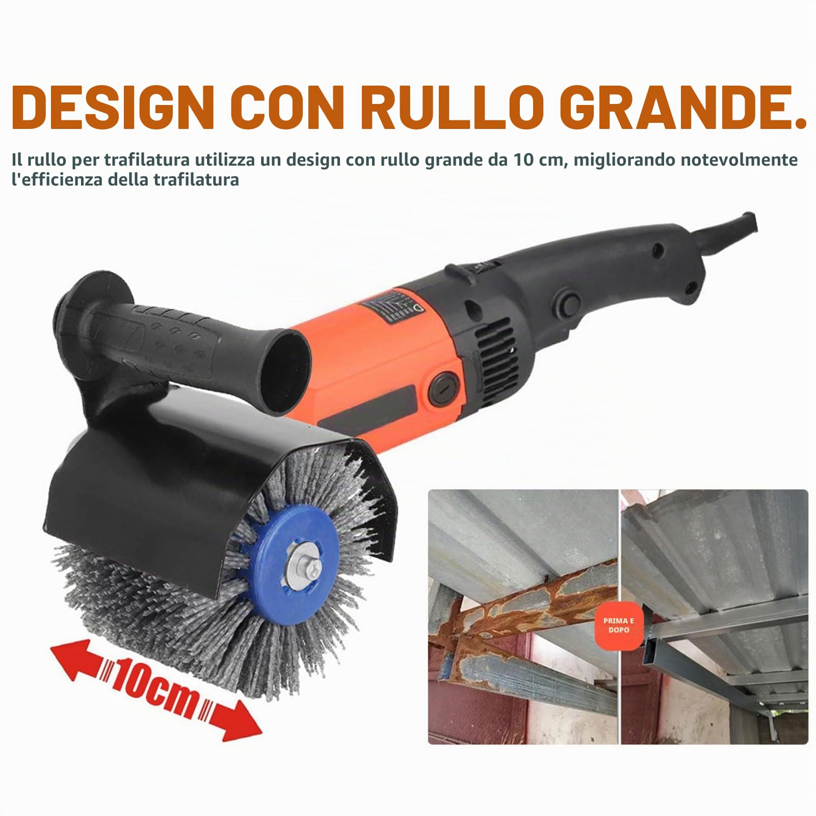 Kit Lucidatrice per Lucidatura, Levigatrice Elettrica Lucidatrice Grana 80 Accessorio per Smerigliatrice Angolare con 2 Ruote Lucidanti, per la Smerigliatura di Legno e Metallo