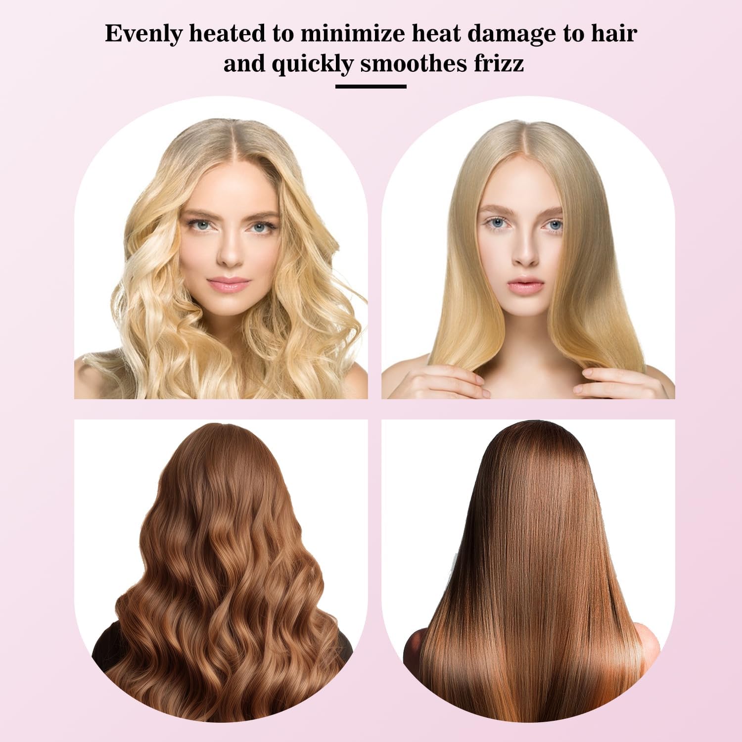 Wide Hair Straightener Flat Iron 1.75 Inch - Professional Ceramic Flat Iron Fast Styling - Dual Voltage Hair Straightening Iron for All Hair Types - Image 3