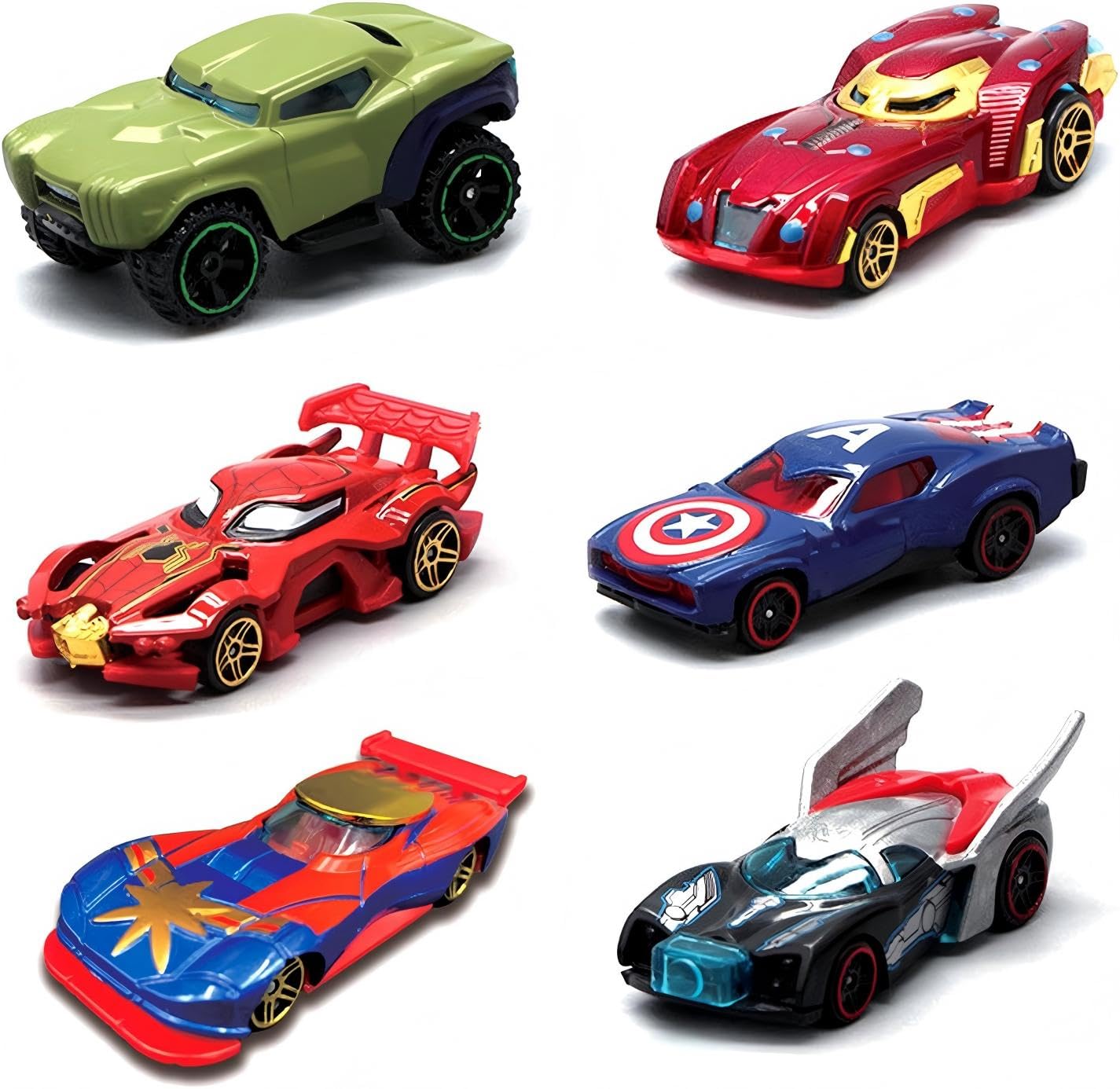 Yapartifa 6PCS Spider Superhero Alloy Die-Cast Car Toys Set, Superhero Vehicle Playset for Kids Boys Girls Ages 3 4 5 6 and Up, Birthday Gift Idea for Children