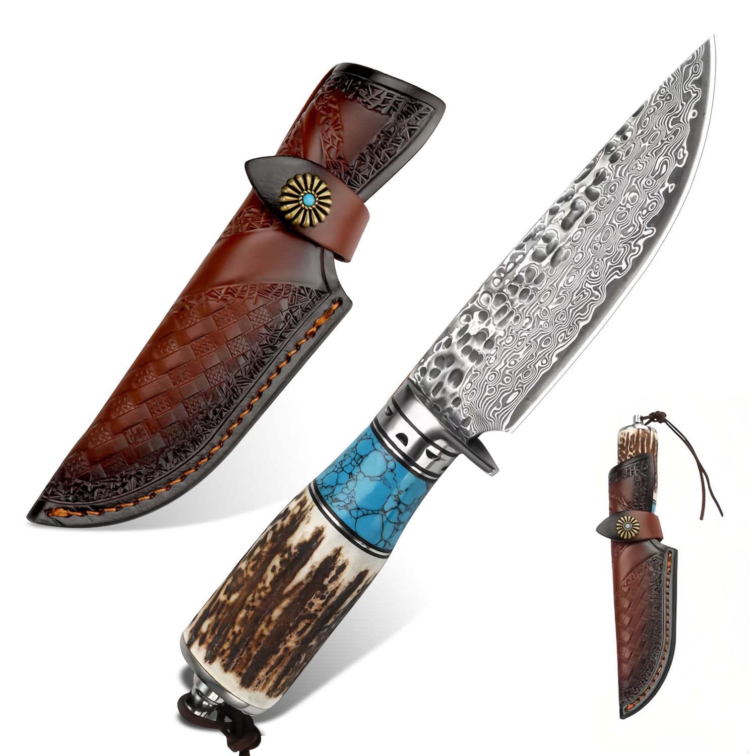 Amazon.co.jp: Sexybody アウトドアナイフ ダマスカスナイフ 刃渡り