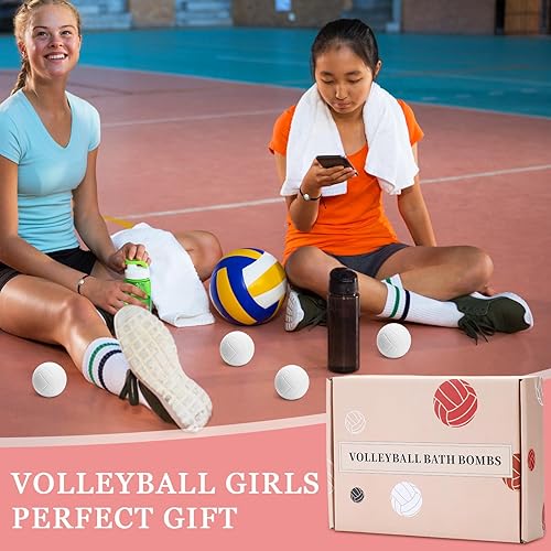 Volleyball Bath Bombs with Charm Bracelets | Spa Gifts