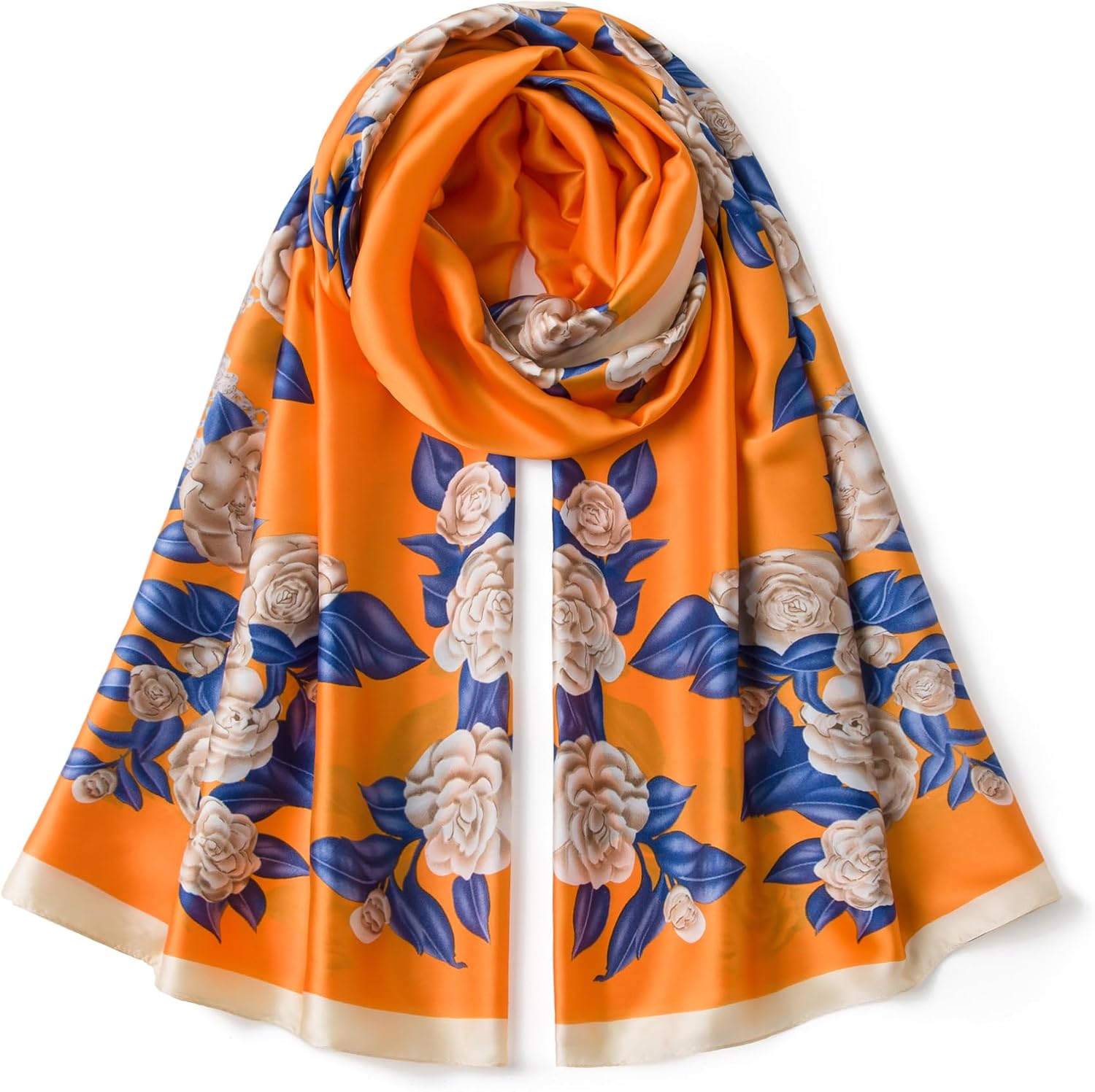 Women's Elegant Long Chiffon Shawl, Silk-Like Formal Wrap Scarf for Evening Gowns - Lightweight & Gift Packed image 2