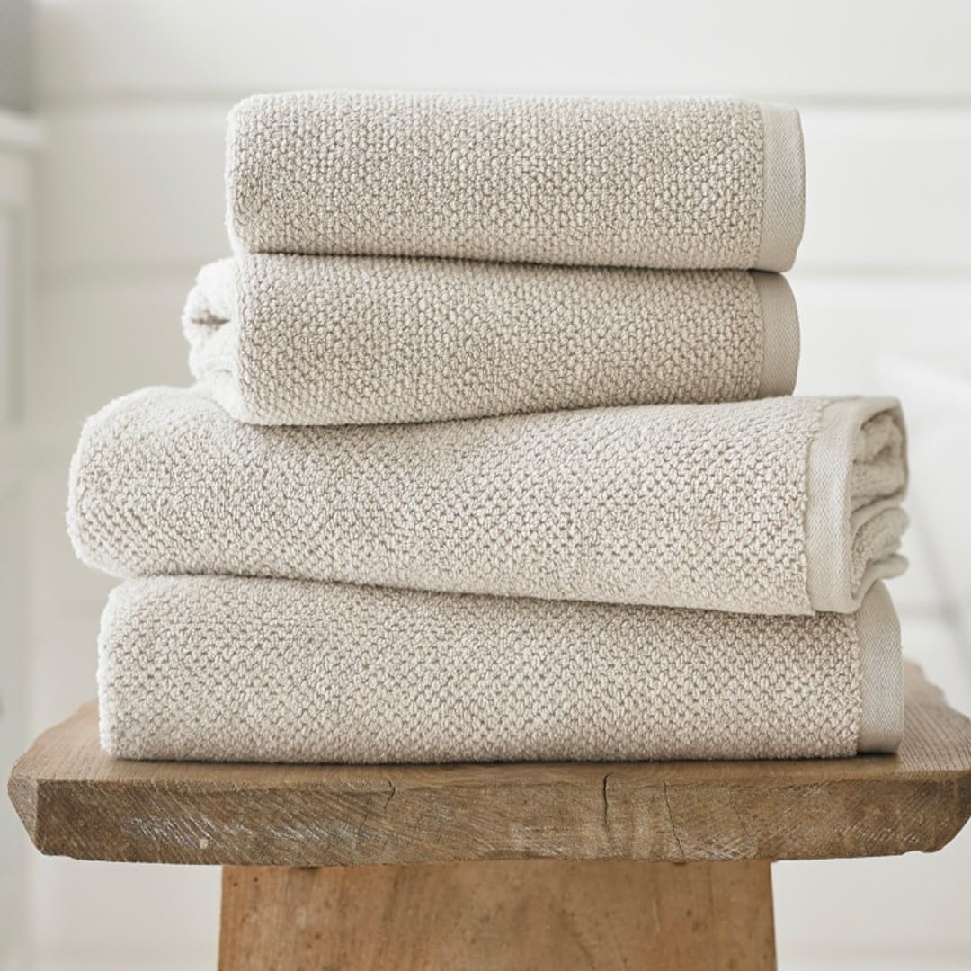 Deyongs Romeo Luxury Textured Quik Dri 100% Cotton Towels in Stone | Size: Hand Towel