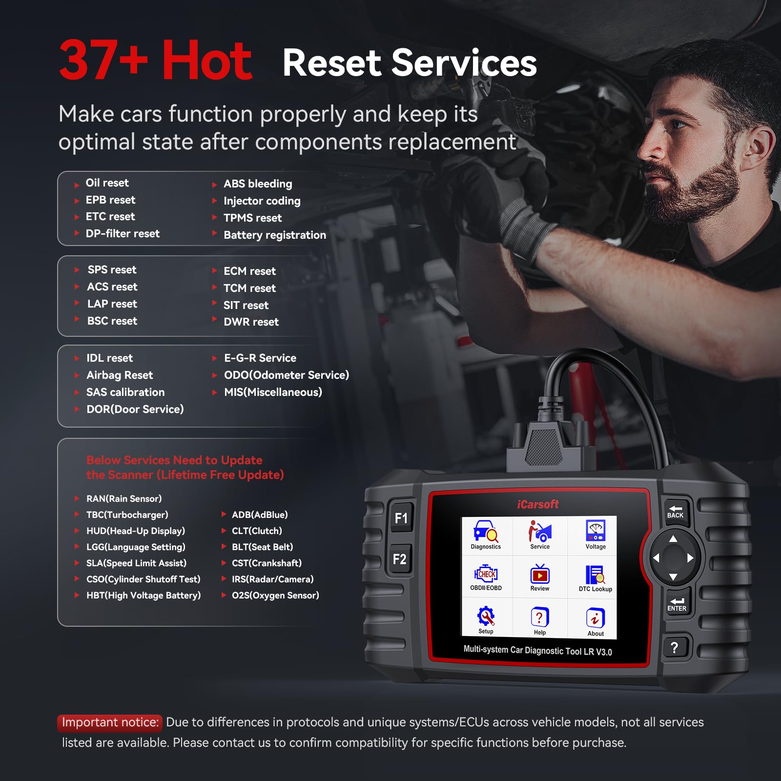 Amazon.co.jp: iCarsoft LR V3.0 2025 Ver双方向OBD2スキャナー