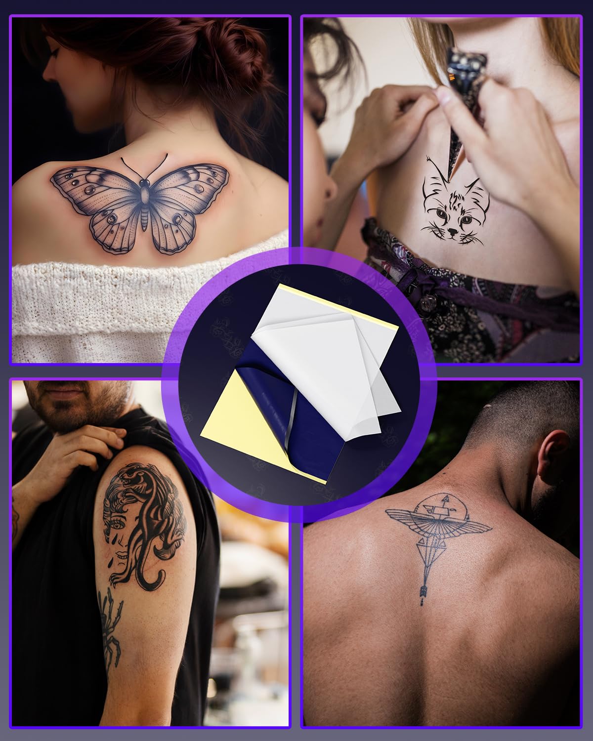 Amazon.co.jp: Memoqueen タトゥー 転写紙 100枚セット サーマルコピー