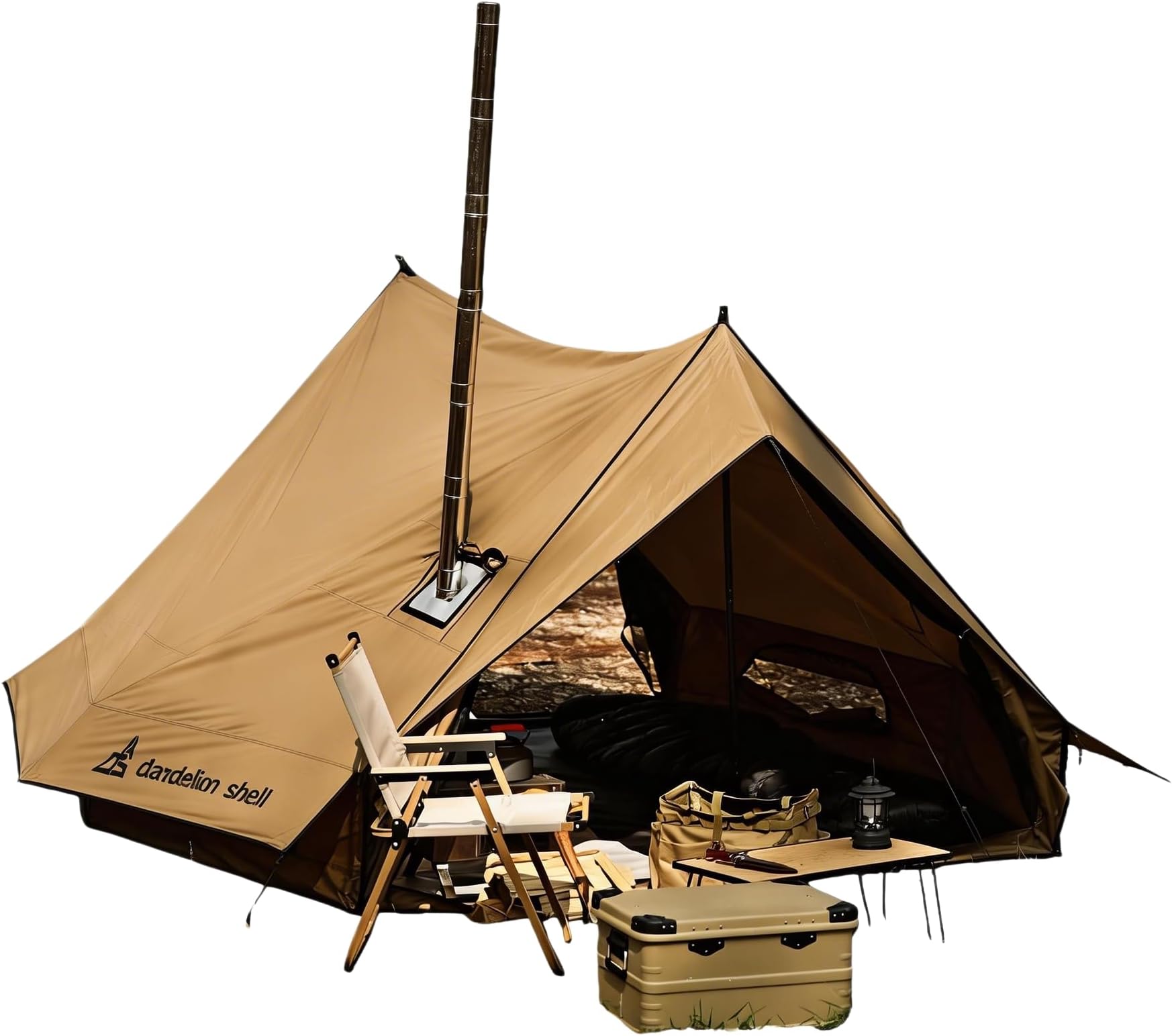 Hot Tent Cabin Plus X3 with Stove Jack – 4 Season Lightweight Shelter for 2–3 People, Waterproof & Windproof, Ideal for Camping, Backpacking, Hiking, Hunting & Fishing