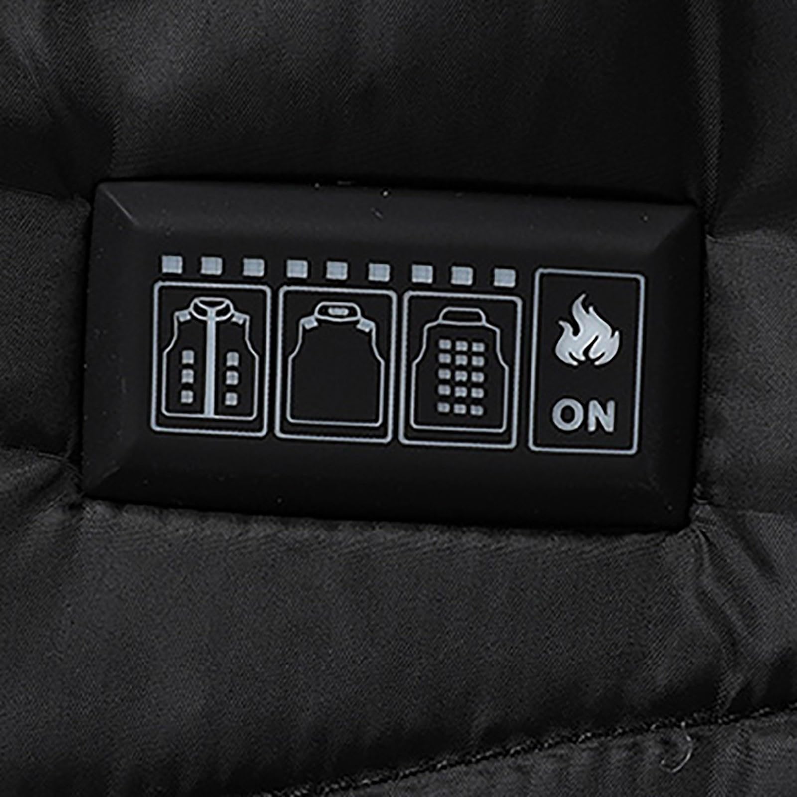 Chaleco calefactable unisex con 26 almohadillas calefactoras de fibra de carbono y 3 niveles de temperatura. Chaqueta calefactable de invierno para motociclismo, pesca, esquí y actividades a