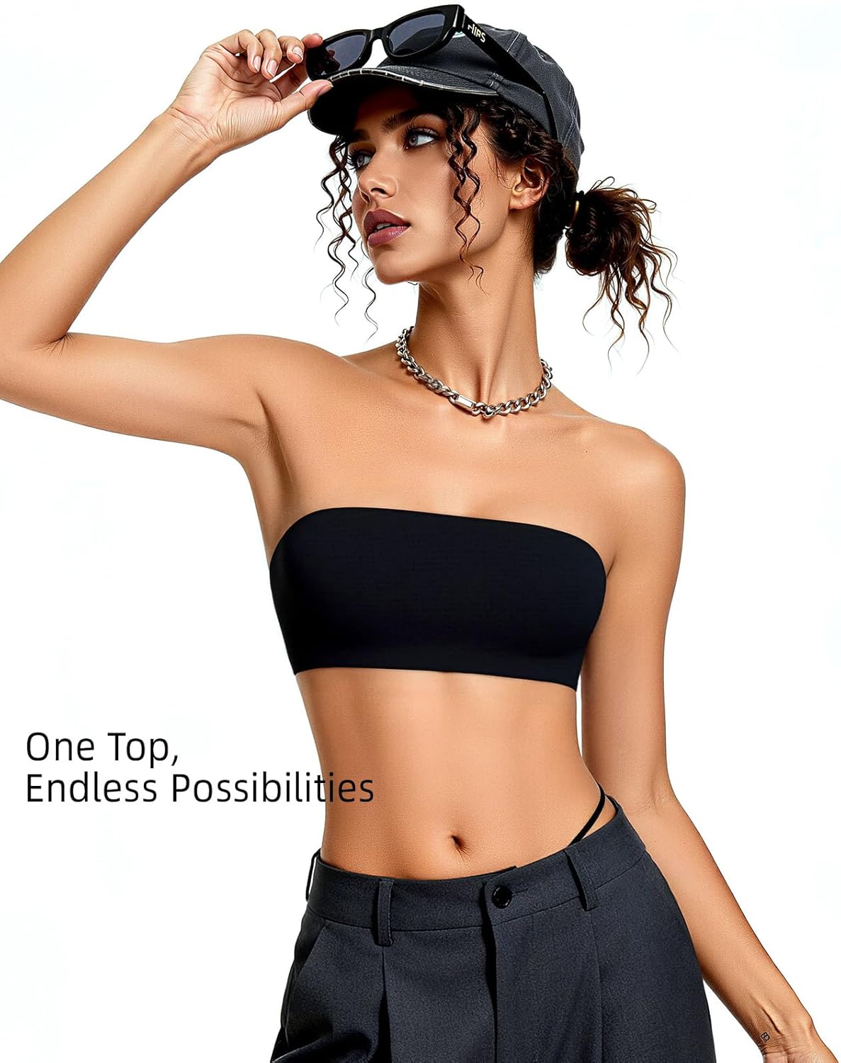 Strapless Bandeau Bras for Women Seamless Stretchy Wireless Bralettes Non-Padded Tube Bra - Image 3