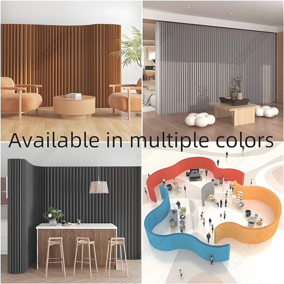 Separador de ambientes plegable portátil, pantalla de partición de papel kraft, separador telescópico para oficina, exposición y hogar, transformable y flexible, 1,8 m x 4 m