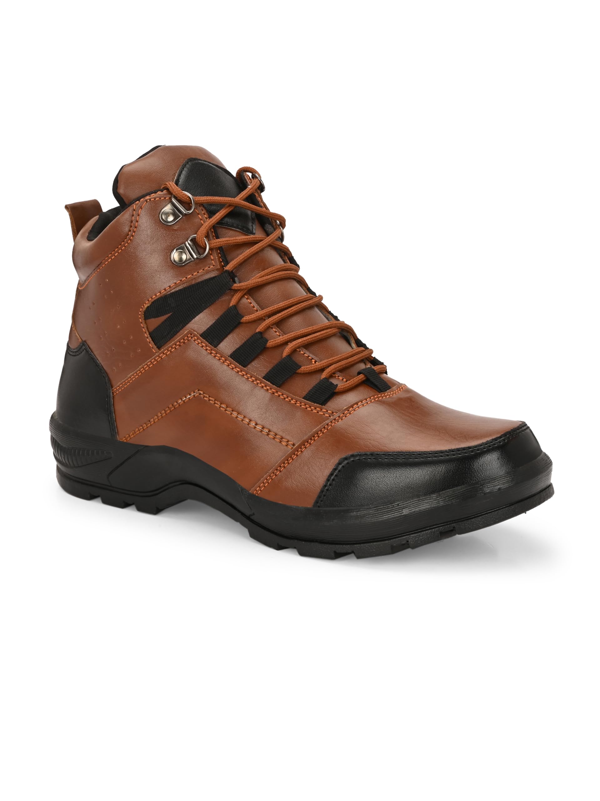 Men's Casual Ankle Boots | Synthetic Leather Lace-Ups | Cushioned Insole for Comfort | Stylish & Durable Everyday Wear-image-3