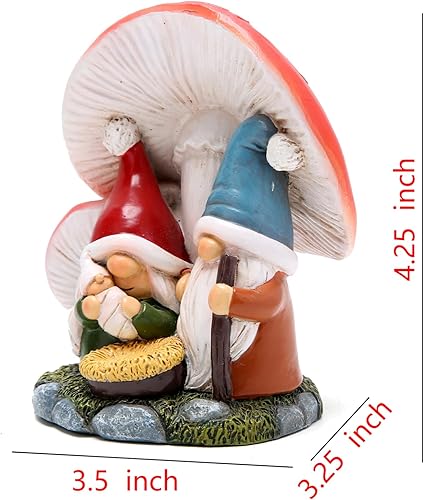 Miniatura 7 de Hodao Decoración de elfo de hongos de fantasía, adorno de Navidad para el hogar, decoración de escritorio de estudio, decoración de Navidad,