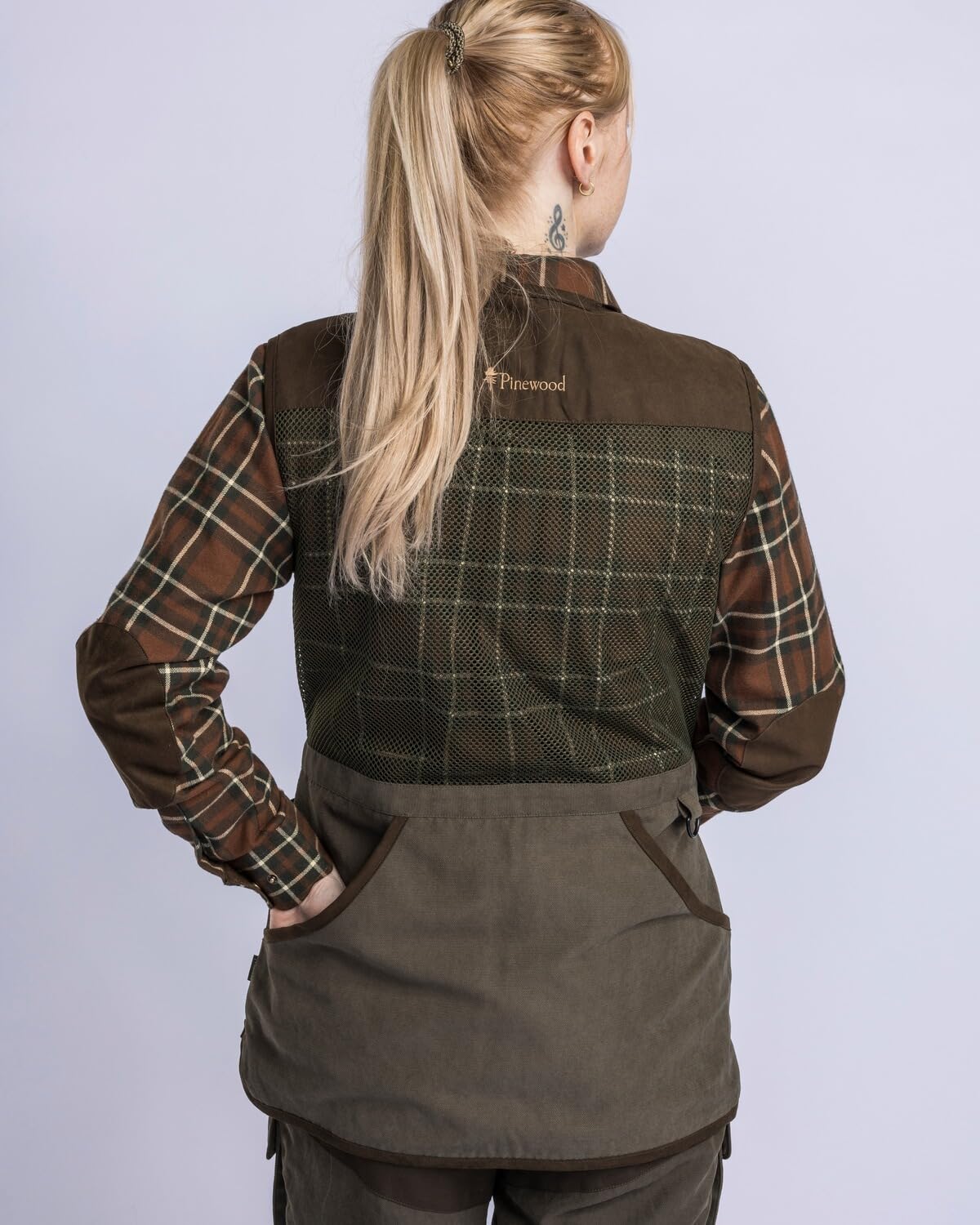 Pinewood Jagdweste Damen Suede Brown