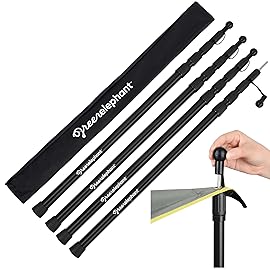 Green Elephant Camping Tarp Poles - Adjustable Aluminum Telescoping Tent Poles for Tarps, Canopy & Awning - Heavy Duty Collapsible Pole Set of 4 - Extends 8ft, Shrinks to 2ft - Caravan & Beach Shade