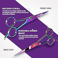 Vista 18 de Utopia Care - Tijeras de peluquería y corte de pelo de 6.5 pulgadas, tijeras de acero inoxidable con cuchillas suaves y bordes afilados, para Oro