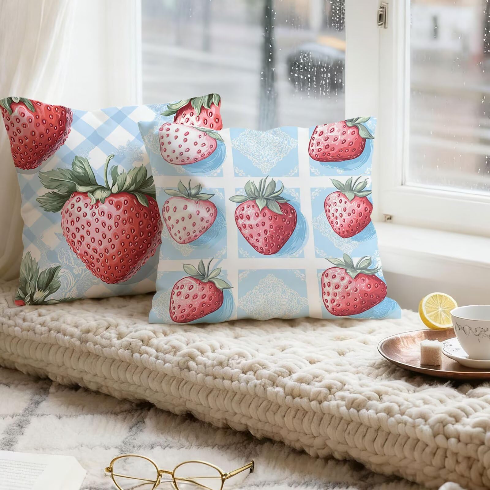 Rosa Funda Cojin 60x60 Fresa Funda Almohada 60x60 Cojines Sofa Súper Suave Fundas Cojines Decorativos Fundas Almohadas 4 Piezas Almohada Cervicales y Cuello, para Hogar Cama Salon Decoracion E - 871