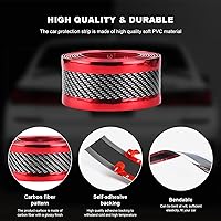 Vista 3 de Protectores de Entrada de Borde de Puerta de Automóvil, Tira Adhesiva de Cubierta Protectora Anti-Colisión contra Rayones, Cinta Protectora