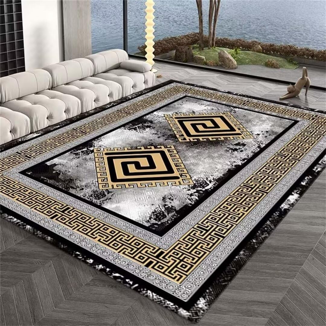 Tapis super doux lavable gris 160x200cm pour chambre de fille et salon