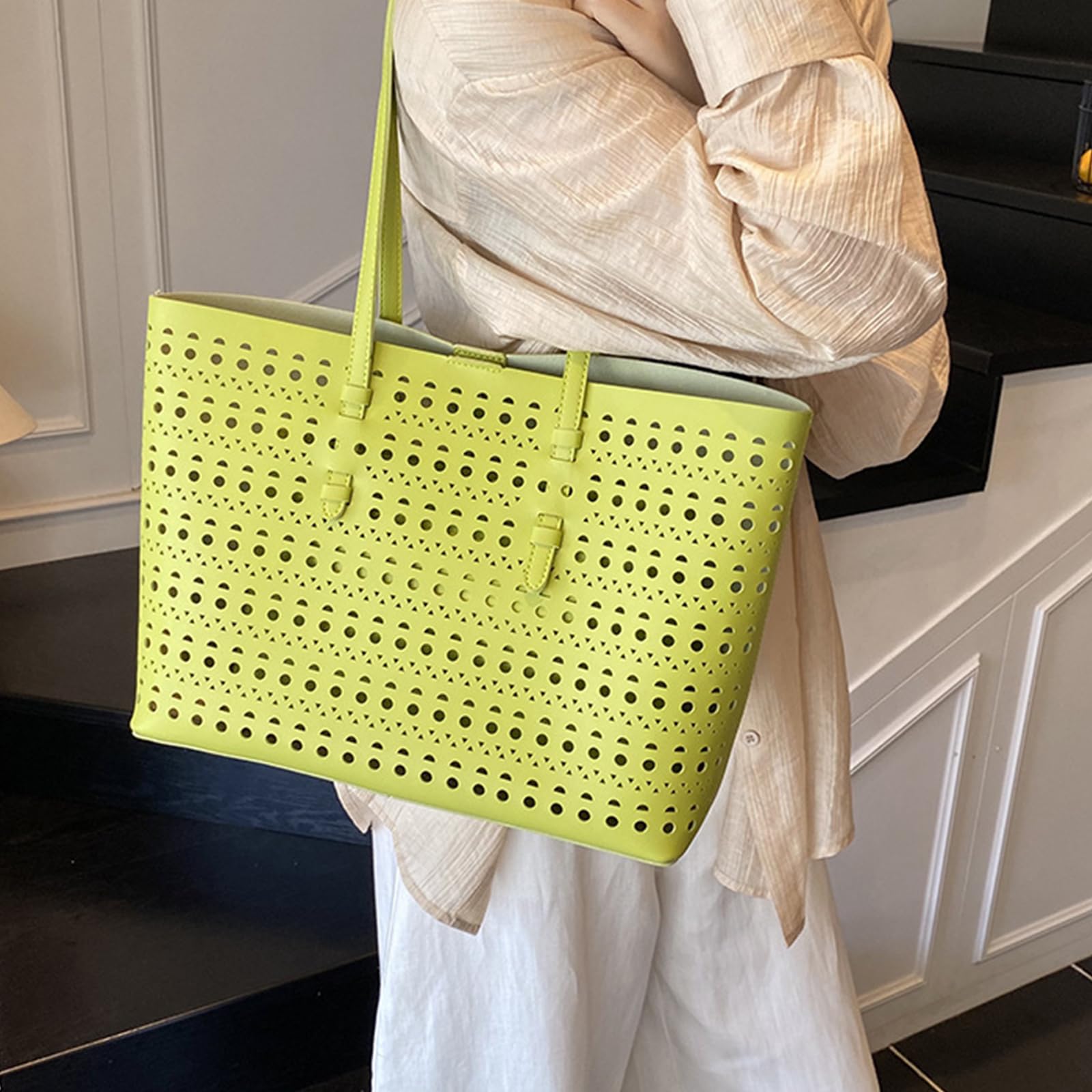 Borsa a Tracolla Leggera in PU Cava per Professionisti pendolari di Lavoro spaziosi con Tasche Multiple e pendolari quotidiani Resistenti allo Strappo