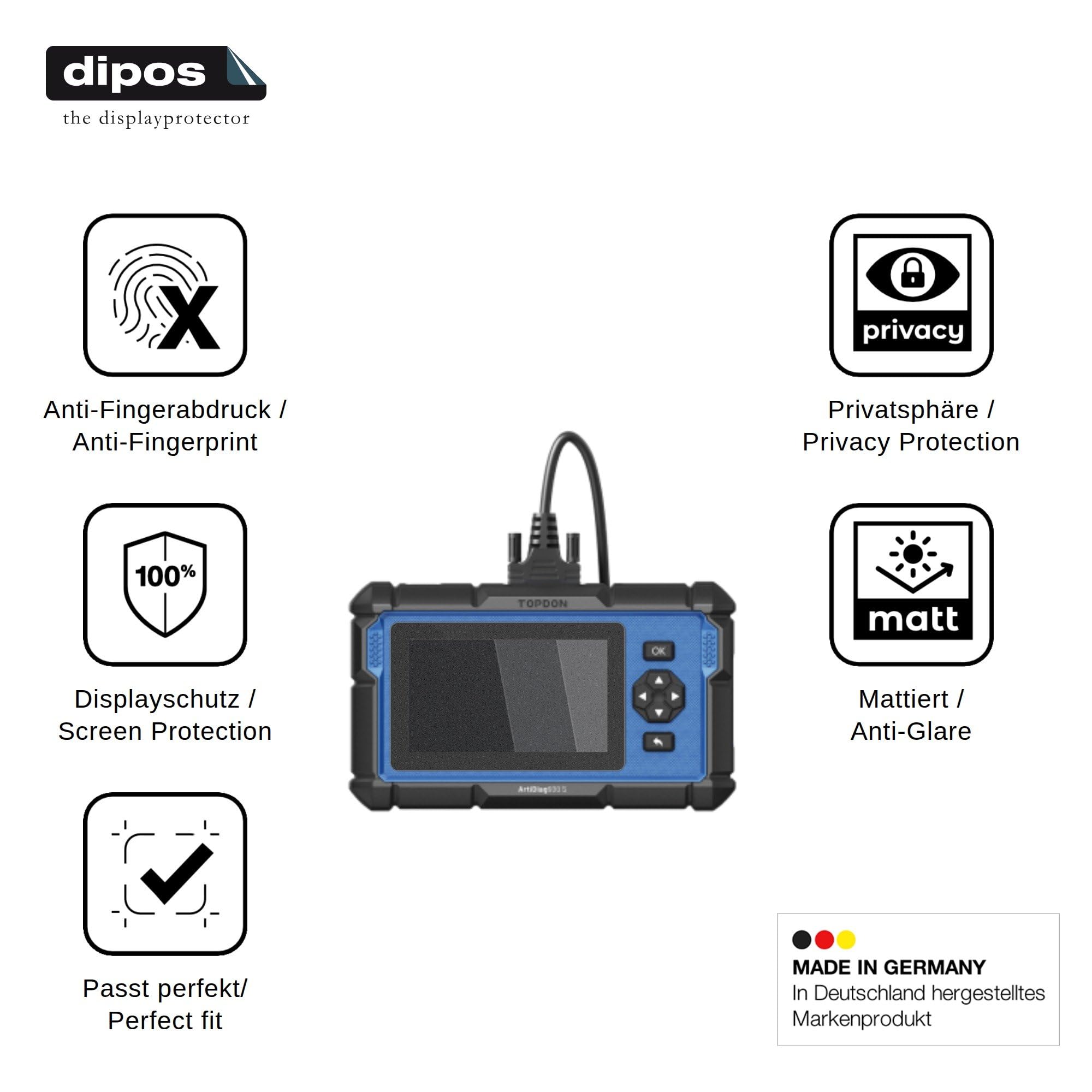 dipos Protection écran anti-espion pour Topdon ArtiDiag 600 Pro