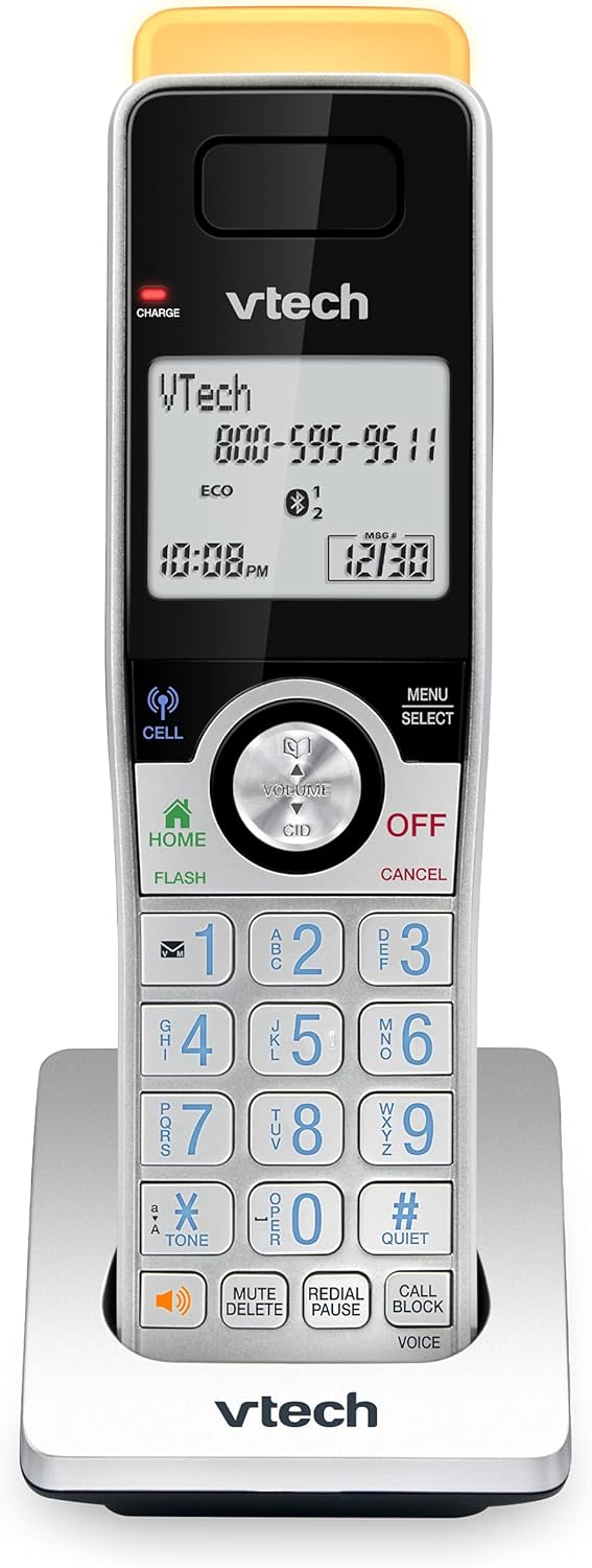 VTech IS8102 Accessory Handset for IS8121 Phones with Super Long Range up to 2300 Feet DECT 6.0, Call Blocking, Bluetooth Connect to Cell and Intercom Accessory Handset for IS8121 Series