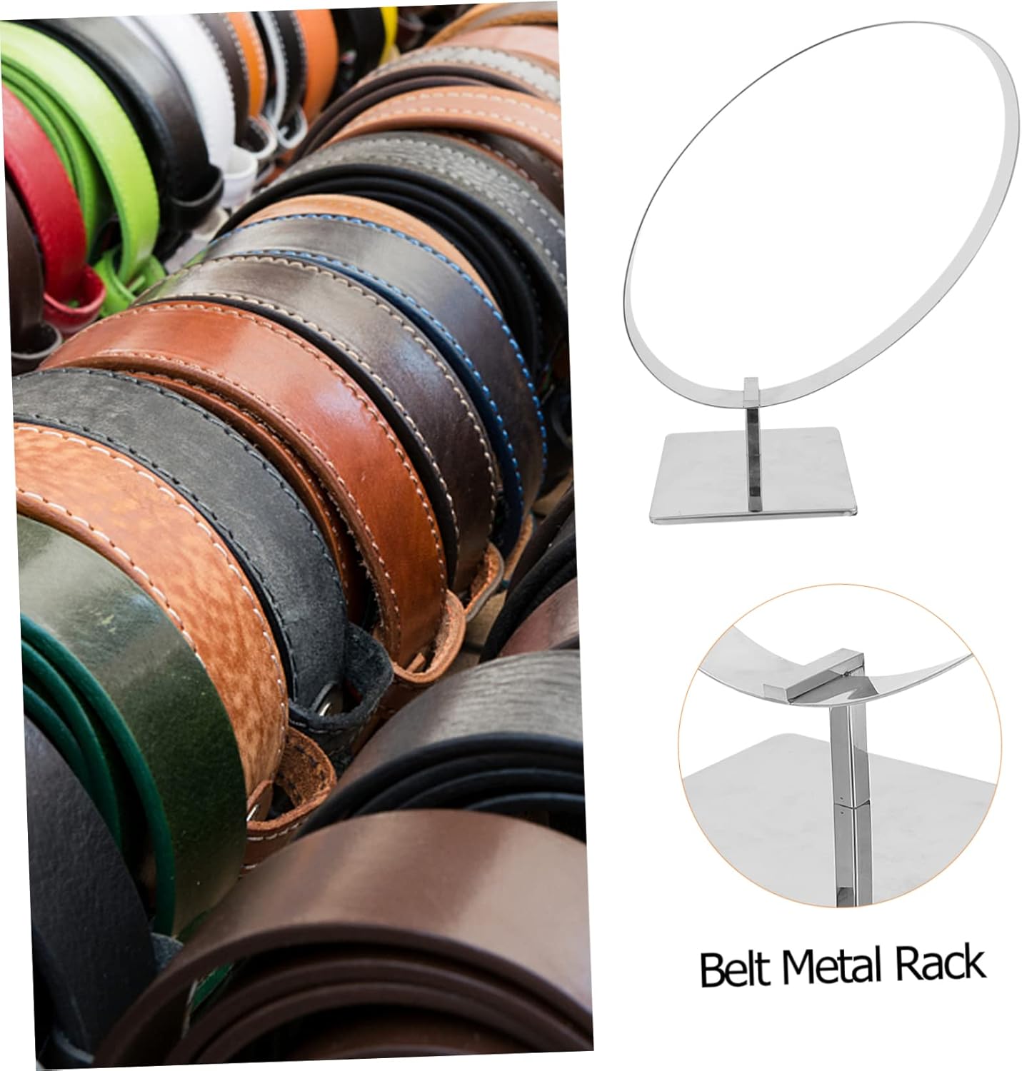 Elegant Metal Belt Rack Display Stand for Men Women Belt Storage Showing Holder Home Organization