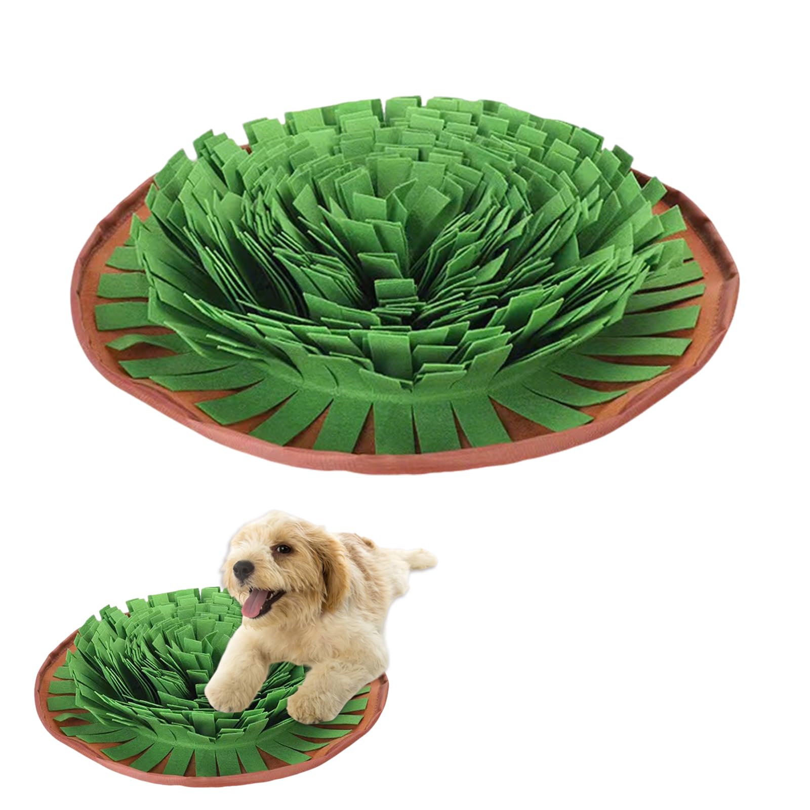 Embhlitfe Snuffle Mat for Dogs Pet Treats Feeding Mat Lick Mat for Cats Puppy Slow Feeding Training Mat Interactive Feeding Game Machine Washable Dog Mat for Boredom and Mental Stimulation (Green)