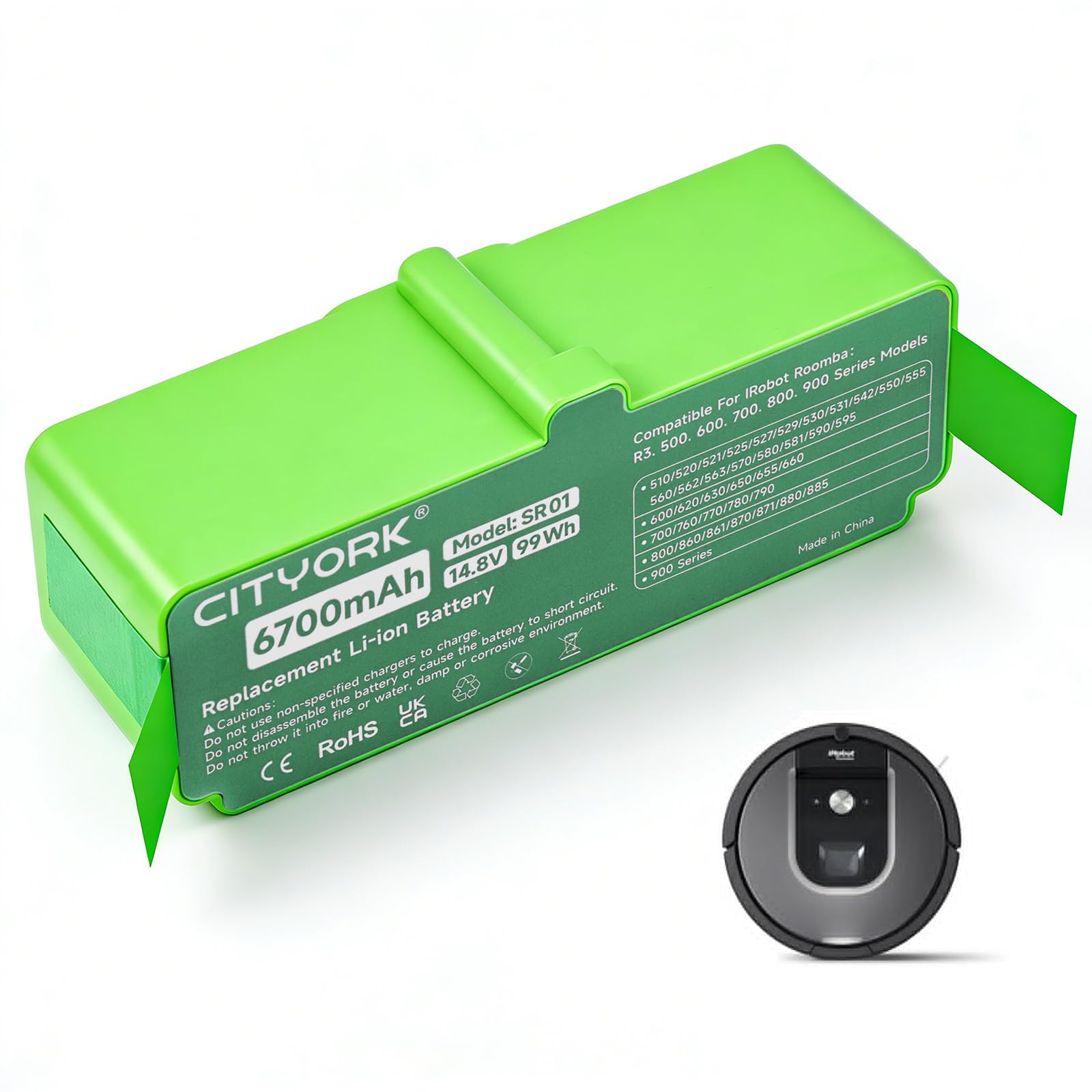 ★iRobot Roomba 980 付属品セット　バッテリー新品★ Amazon.com: 14.8V 6700mAh Battery for iRobot Roomba 880 980 981