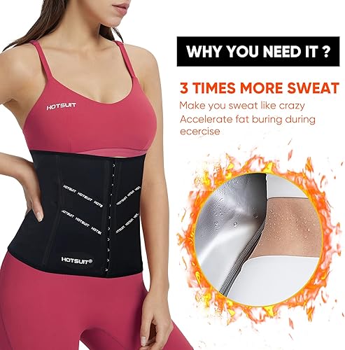 Miniatura 2 de HOTSUIT Entrenador de cintura para mujer, soporte de espalda, sauna, corsé moldeador, traje de sauna