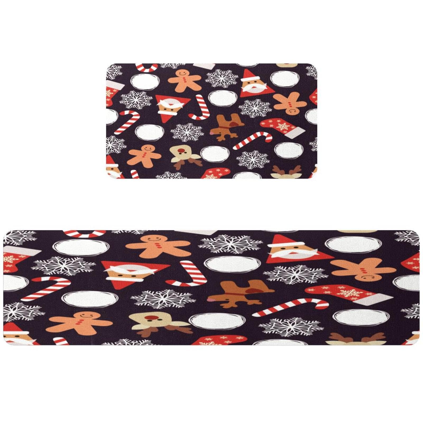 Alfombrillas de cocina para pasillo y cuarto de lavado VAPOKF diseño copos de nieve