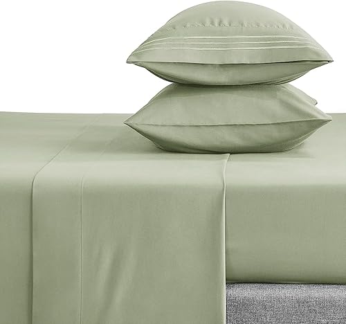 CozyLux Hotel Luxury - Juego de sábanas extra largas (XL)  Serie 1800 Sábanas bordadas de microfibra individual XL, doble cepillado, bolsillo disponible en Yaxa Peru