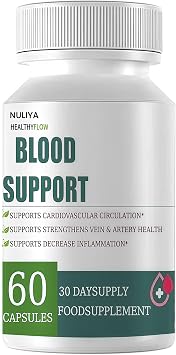 Healthy Flow Blood Support Improved Blood Flow Supplement Supplement with Vitamins & Minerals  60 Capsules