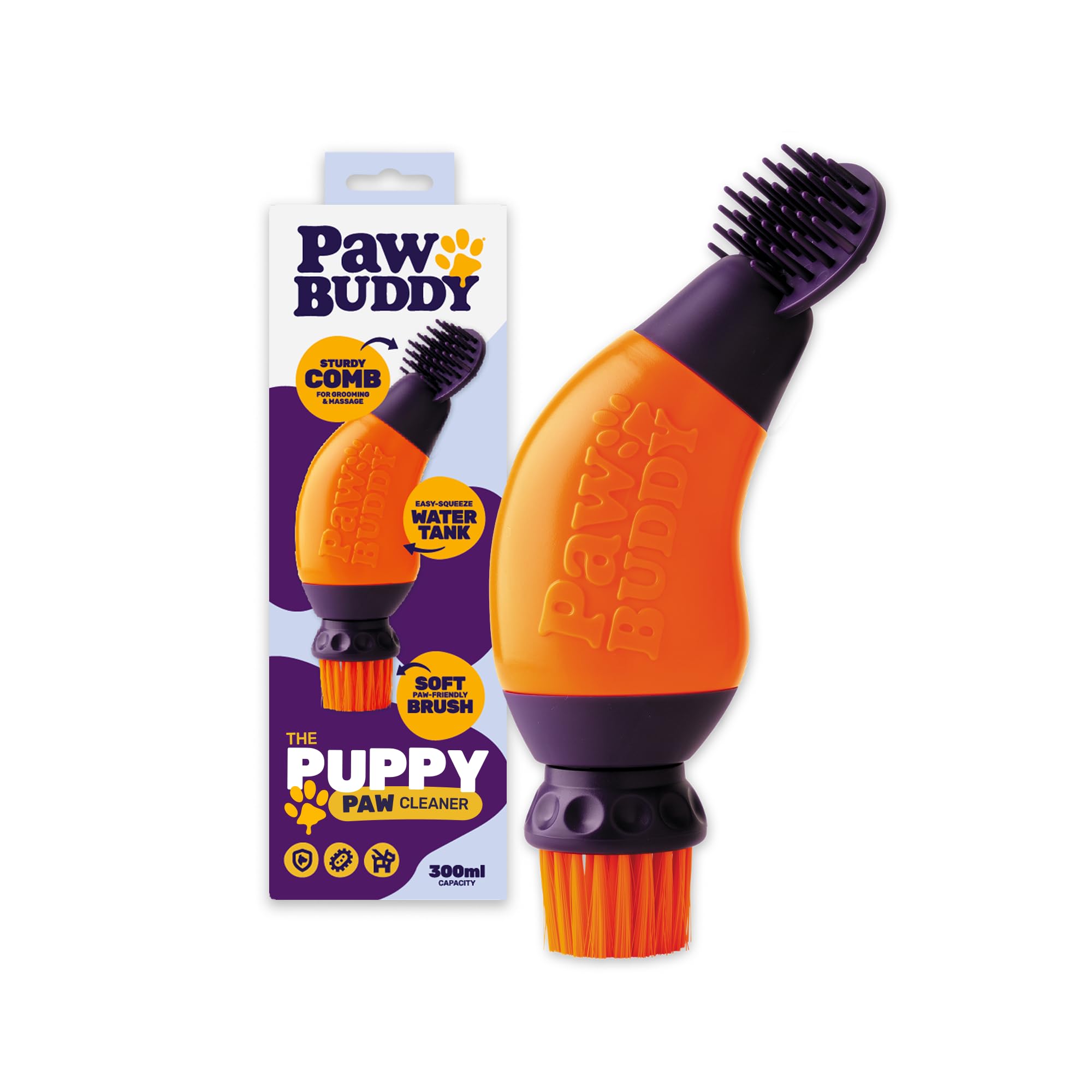 PawBuddy Puppy Paw Cleaner – Essential Paw Washer for Small Dogs & Puppies – Gentle Mud & Bacteria Remover – Portable Puppy Grooming Brush & Hygiene Tool for Clean, Healthy Paws