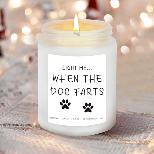 Miniatura 4 de LUCKYBUNNY Velas divertidas para perros, velas de soja perfumadas de lavanda de 4 onzas, regalos para amantes de los perros, regalos para perros,