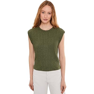 Michael Stars Jinny Power Shoulder Top caper