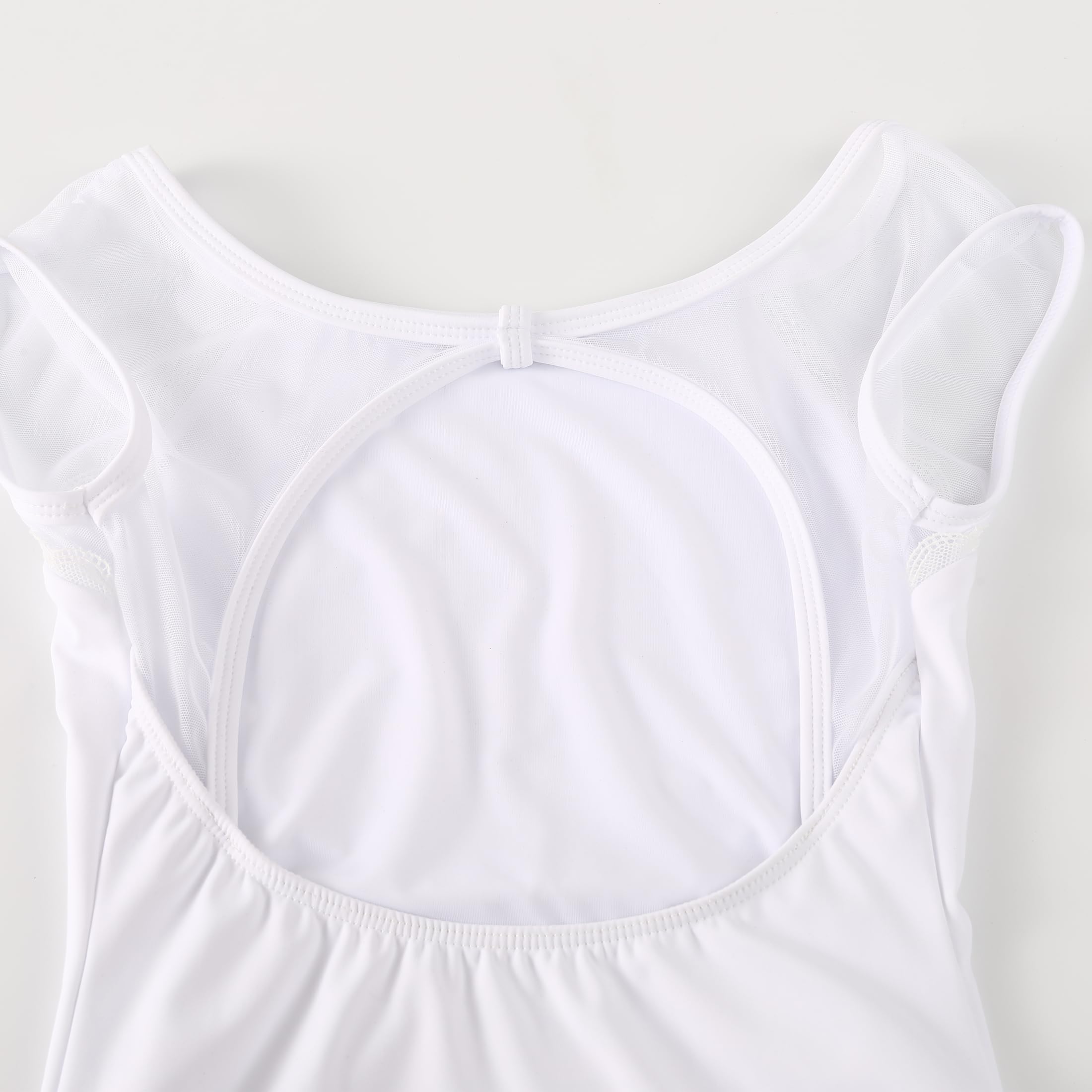 HIPPOSEUS Maillot de Danza para Niña Patchwork de Malla Leotardo de Ballet