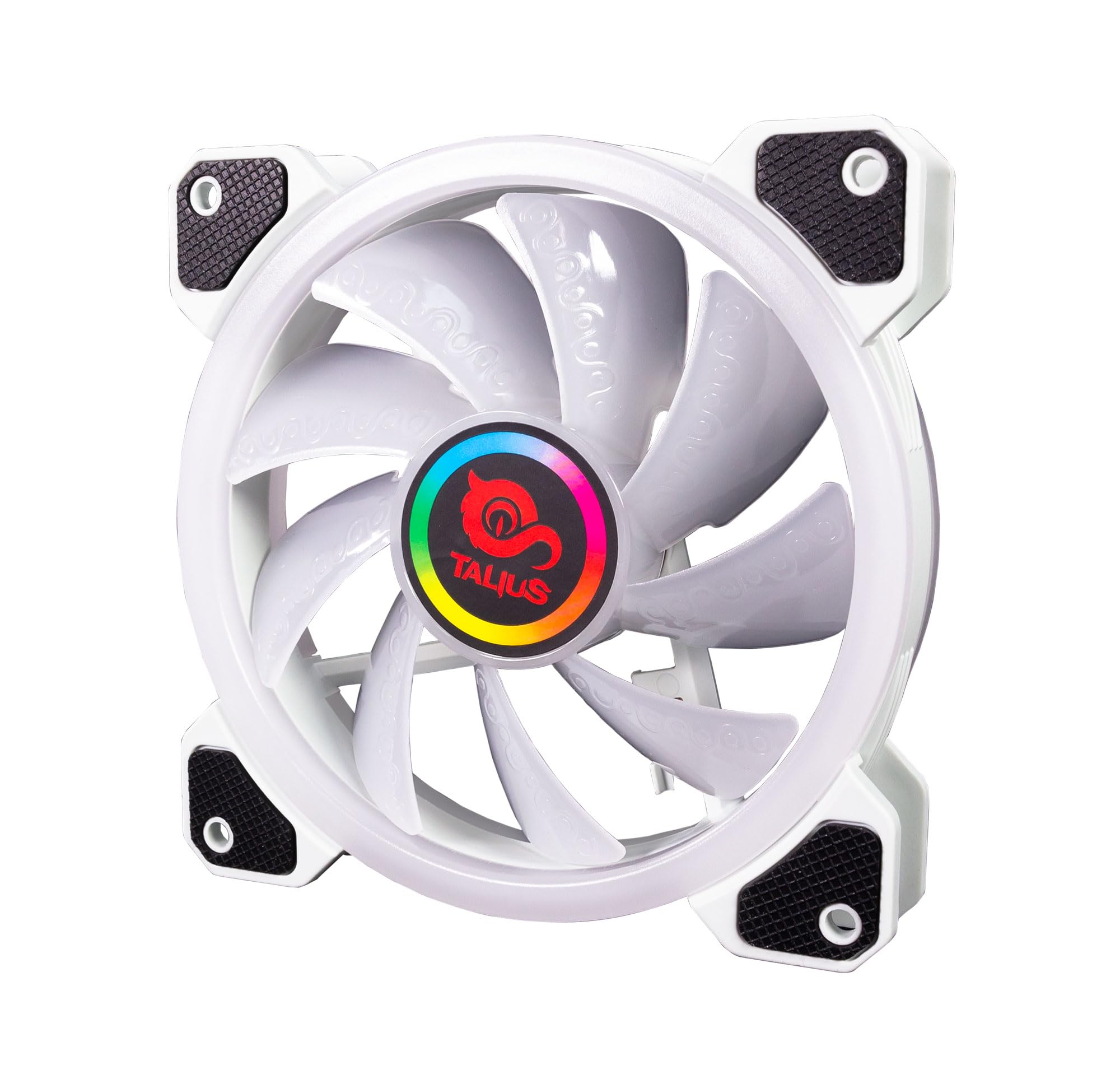 Talius Iris Spectrum ARGB/Cronos ventiladores 120 mm. Efectos de barrido, pulso, espiral. Doble Aro led. Conexión 6 pines. (6 FAN WHITE)