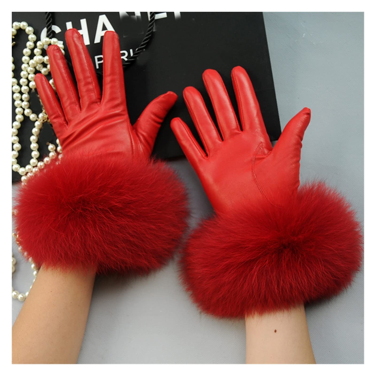 guanti donna Guanti Guanti da donna in vera pelle Glove Inverno caldo stile moda naturale soffice