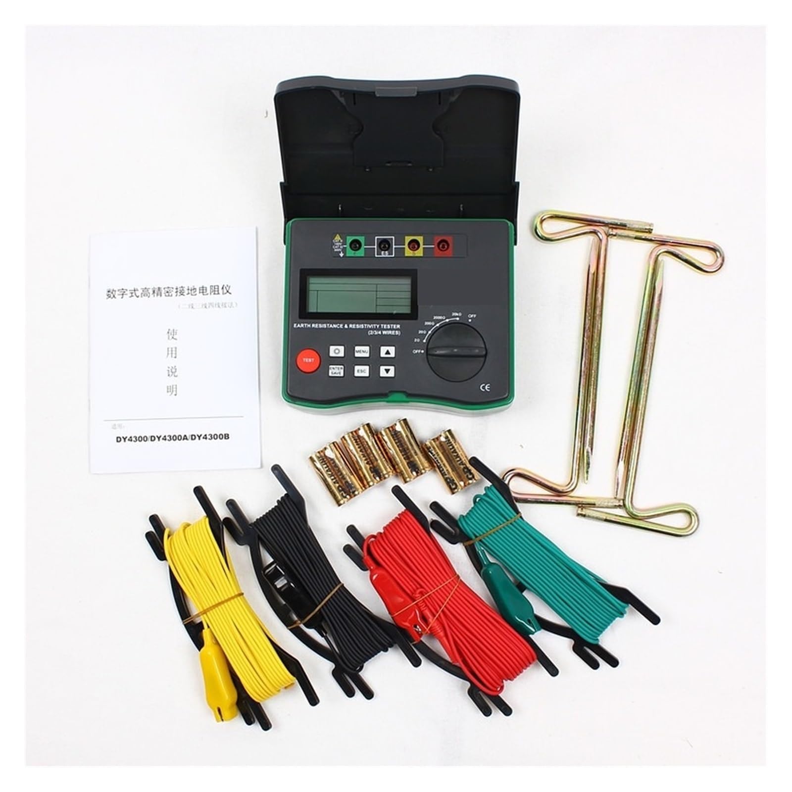 Widerstandstester, Isolationswiderstandstester Messgerät Digital Megger Boden Erde Erdungswiderstand Spannungsprüfer Megohmmeter Voltmeter