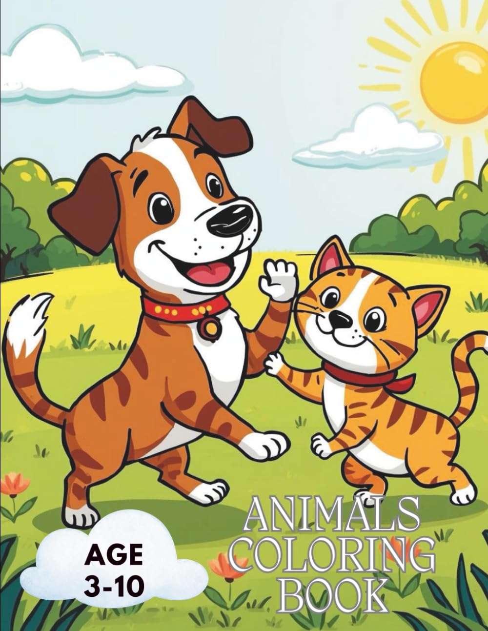 Animals Coloring Book: Awesome animals coloring book age 3 - 10