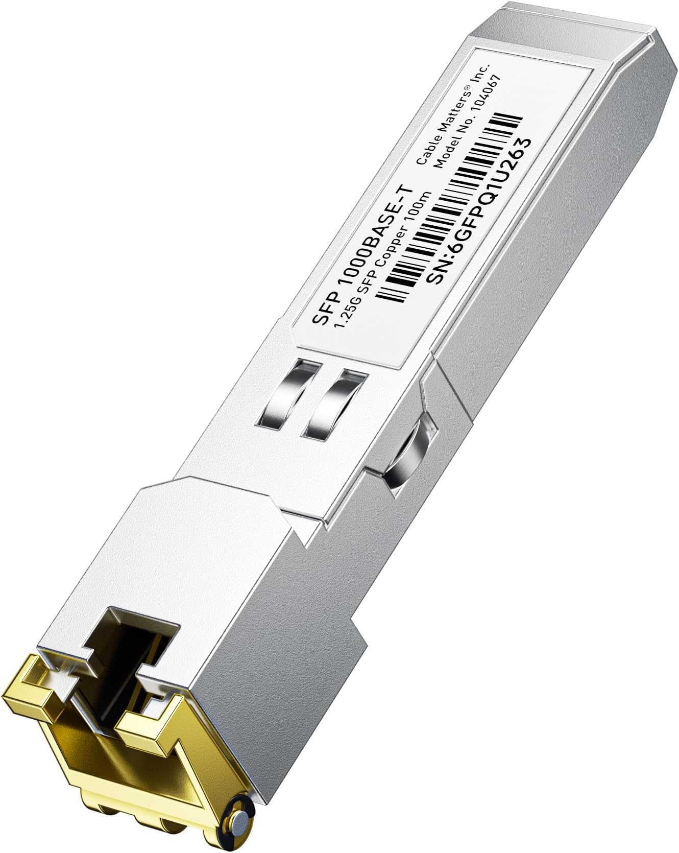 Cable Matters 1000BASE-T Gigabit SFP to RJ45 Copper Ethernet Transceiver Module for Cisco, Ubiquiti, TP-Link, Netgear, MikroTik, and Supermicro Equipment