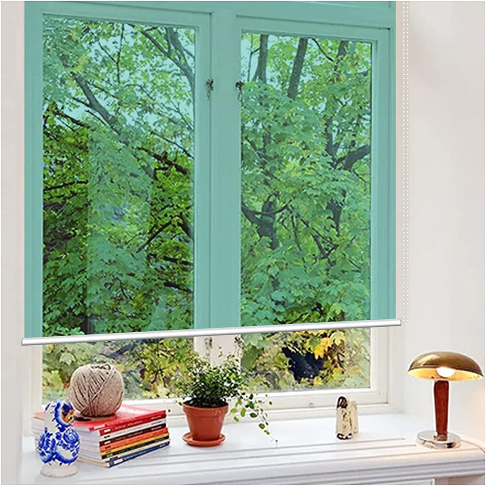 Reflektierend Fenster Rollo, Einwegspiegel Privatsphäre Tagsüber Rollo, Innen Oder Außen Zuhause Büro Hitzekontrolle Datenschutz Bei Tag,120cmx160cm/47inx63in