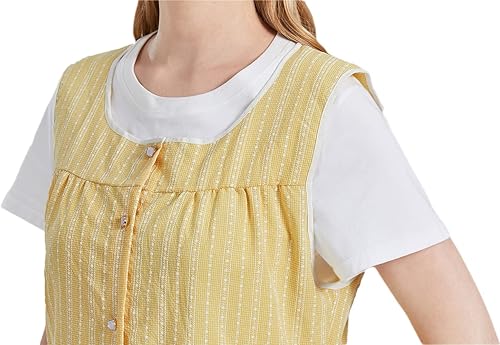 Miniatura 6 de Nanxson Delantales de Cobber para mujer con bolsillos delantal con botones para cocinar cocina chef CF3152